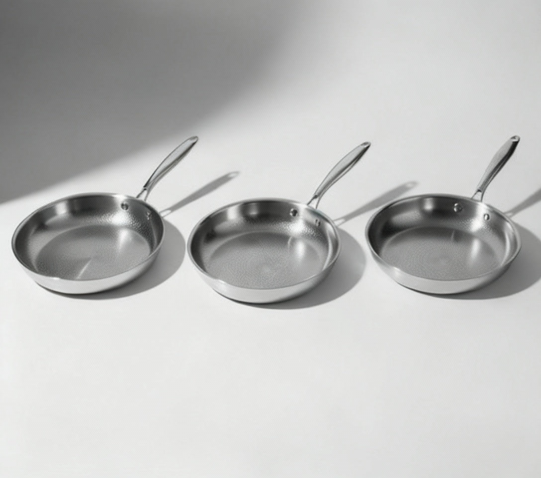 3 Pure Titanium Pans 12"